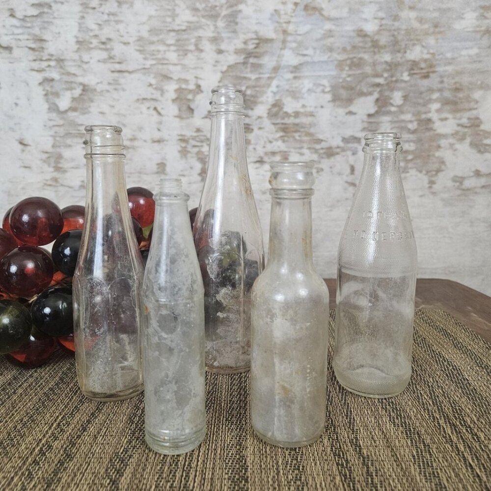 Vintage Glass Jars Found Object Nevada Mining VTG Decor Heinz Anchor
